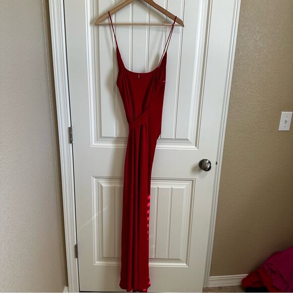 MISA Los Angeles women’s hi Lo dress medium NWT red - Picture 8 of 12